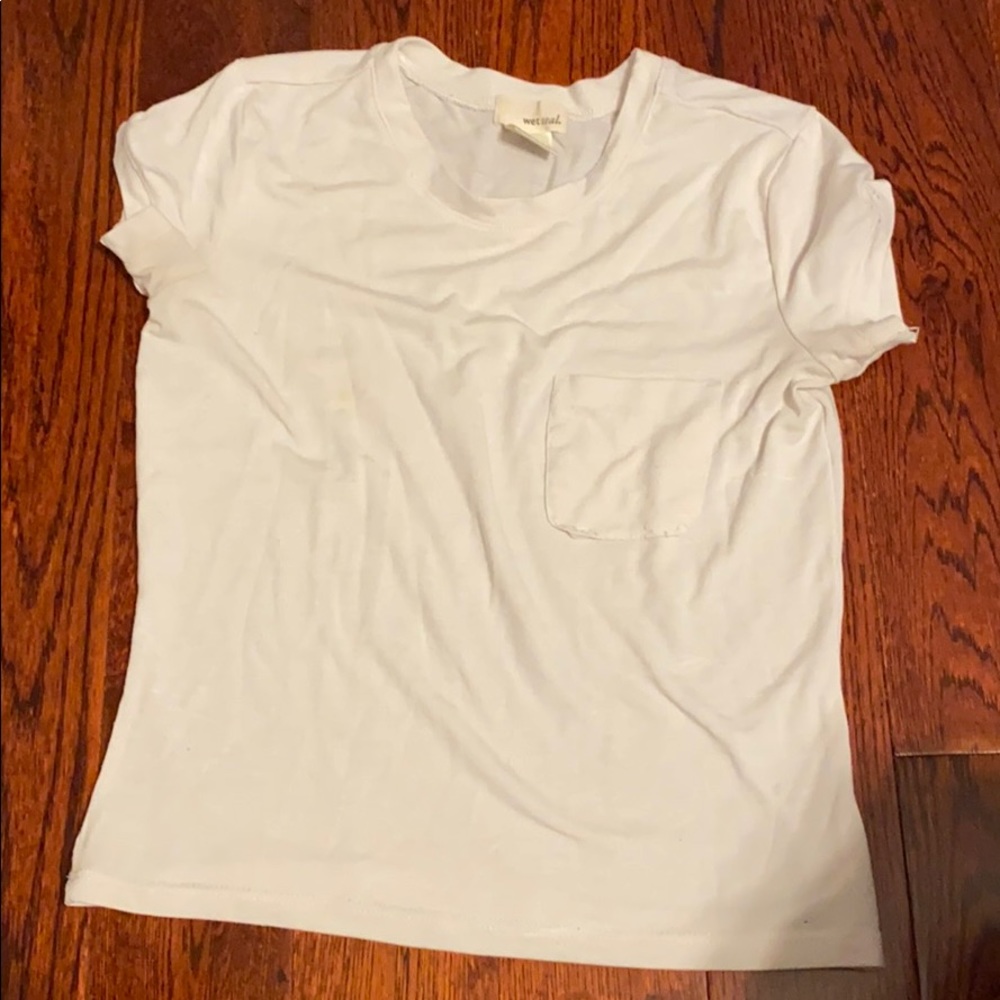 wet seal white tight t-shirt